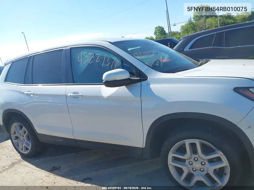 2024 Honda Passport Awd Ex-L VIN: 5FNYF8H54RB010075 Lot: 45389193
