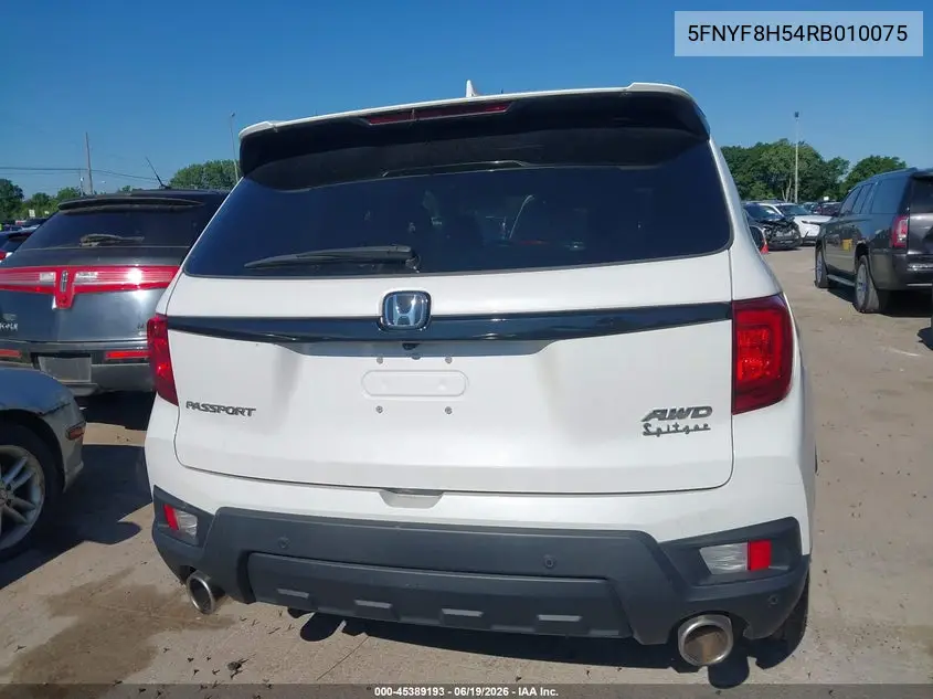 2024 Honda Passport Awd Ex-L VIN: 5FNYF8H54RB010075 Lot: 45389193