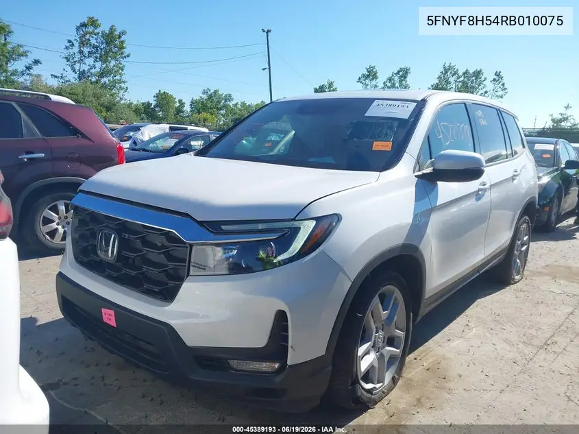 2024 Honda Passport Awd Ex-L VIN: 5FNYF8H54RB010075 Lot: 45389193