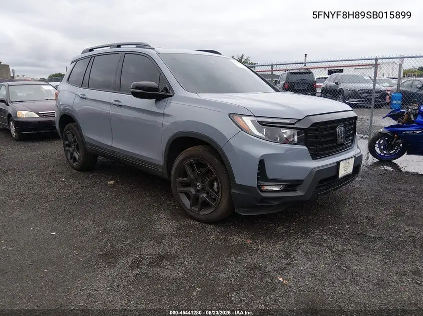 2025 Honda Passport Awd Black VIN: 5FNYF8H89SB015899 Lot: 45441280