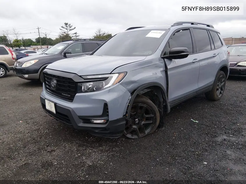 2025 Honda Passport Awd Black VIN: 5FNYF8H89SB015899 Lot: 45441280
