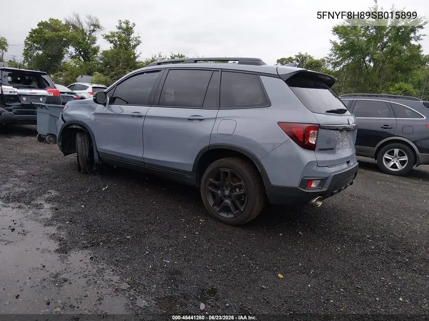 2025 Honda Passport Awd Black VIN: 5FNYF8H89SB015899 Lot: 45441280