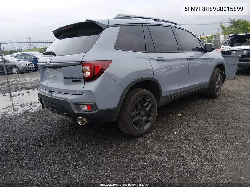2025 Honda Passport Awd Black VIN: 5FNYF8H89SB015899 Lot: 45441280