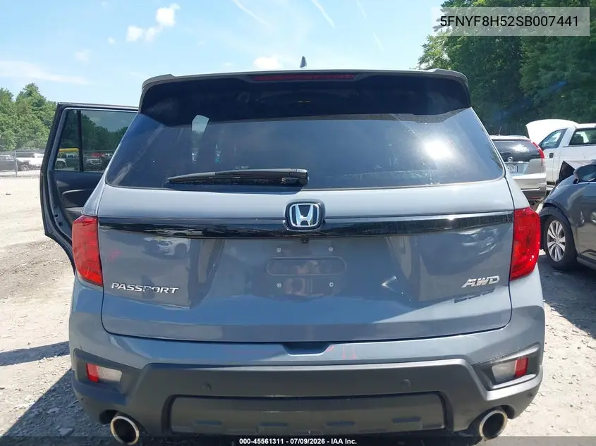 2025 Honda Passport Awd Ex-L VIN: 5FNYF8H52SB007441 Lot: 45561311