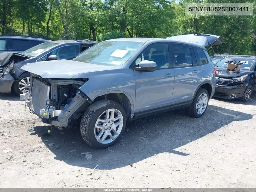 2025 Honda Passport Awd Ex-L VIN: 5FNYF8H52SB007441 Lot: 45561311