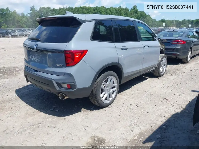 2025 Honda Passport Awd Ex-L VIN: 5FNYF8H52SB007441 Lot: 45561311