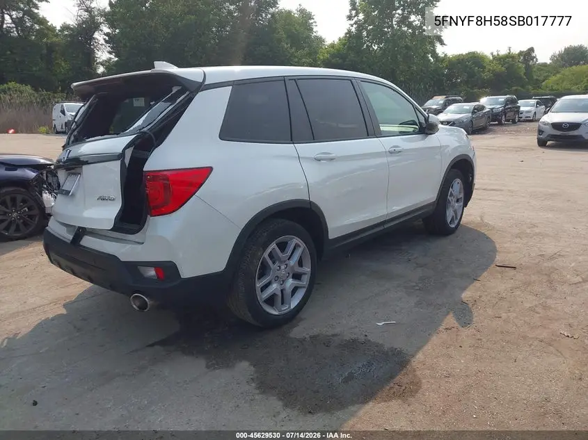 2025 Honda Passport Awd Ex-L VIN: 5FNYF8H58SB017777 Lot: 45629530