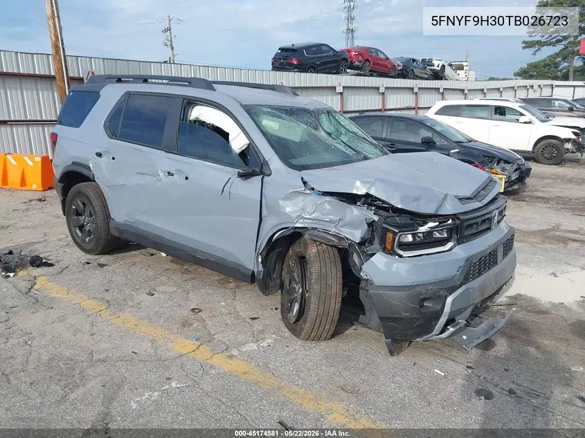 2026 Honda Passport Awd Rtl/Awd Rtl Blackout/Awd Rtl Towing VIN: 5FNYF9H30TB026723 Lot: 45174581