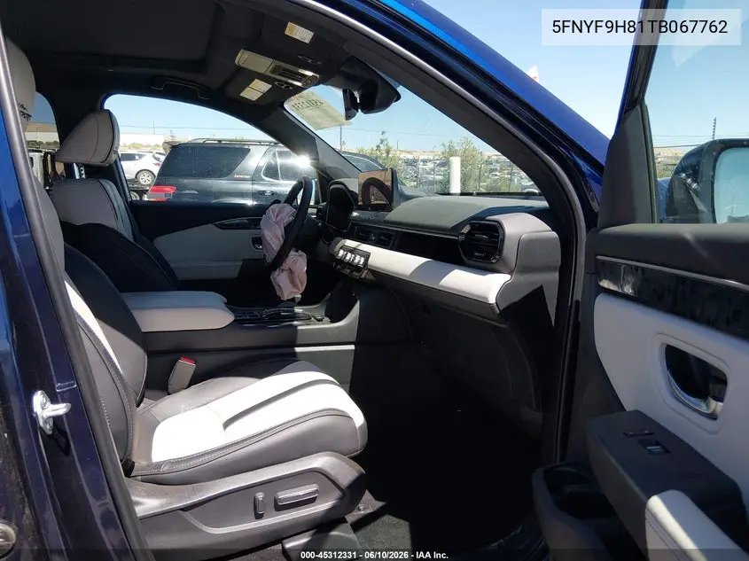 2026 Honda Passport Awd Trailsport Elite/Awd Trailsport Elite Blackout VIN: 5FNYF9H81TB067762 Lot: 45312331