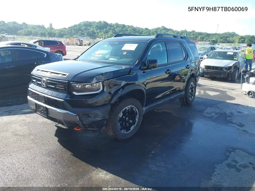 2026 Honda Passport VIN: 5FNYF9H87TB060069 Lot: 45330119