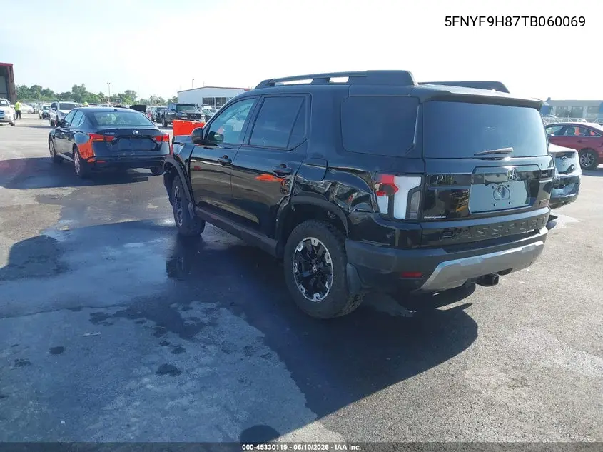 2026 Honda Passport VIN: 5FNYF9H87TB060069 Lot: 45330119