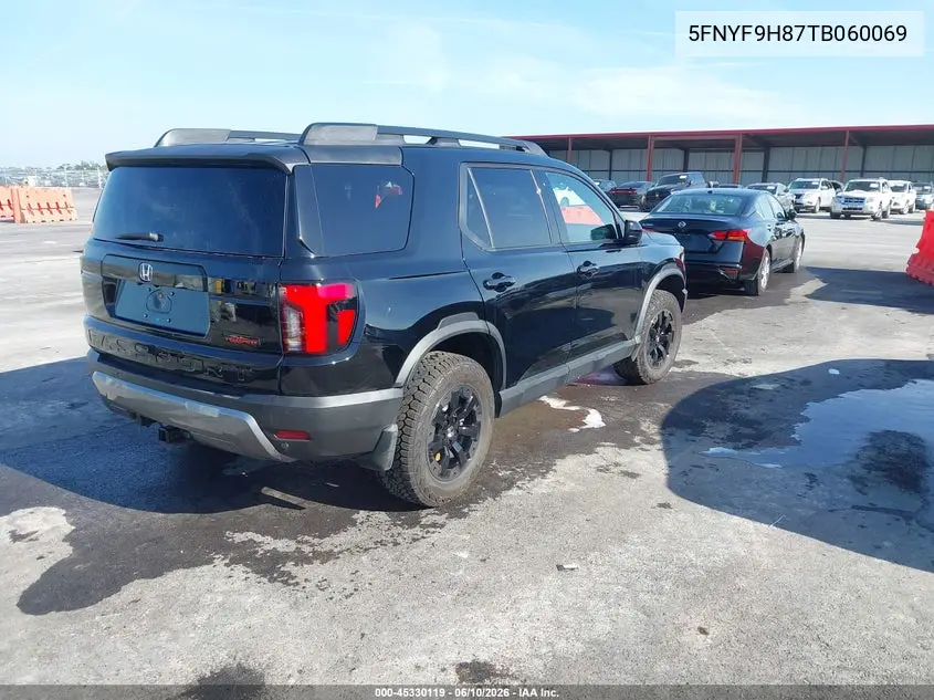 2026 Honda Passport VIN: 5FNYF9H87TB060069 Lot: 45330119