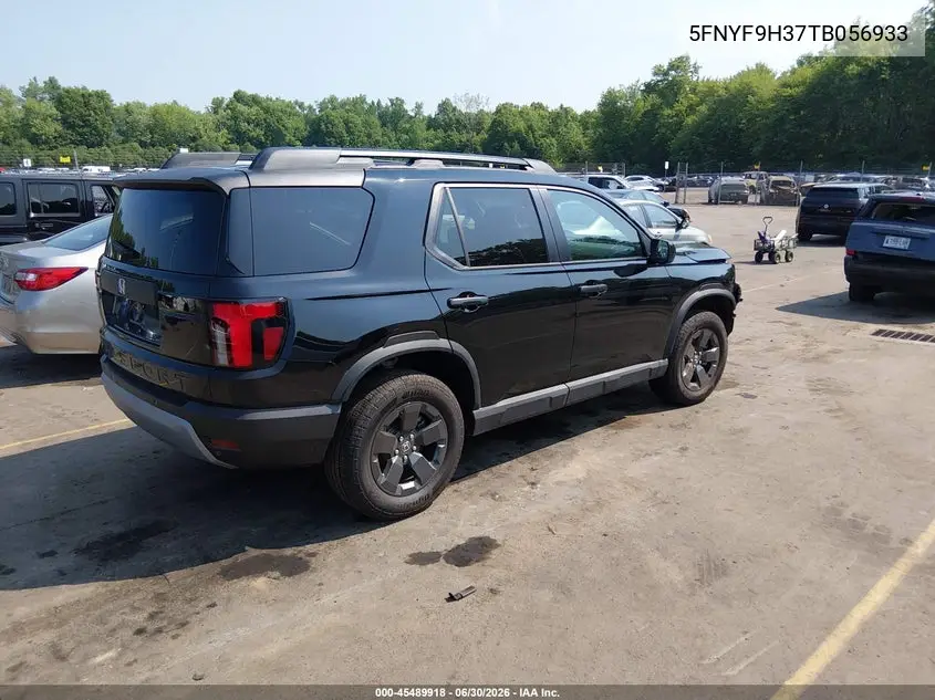 2026 Honda Passport Awd Rtl/Awd Rtl Blackout/Awd Rtl Towing VIN: 5FNYF9H37TB056933 Lot: 45489918