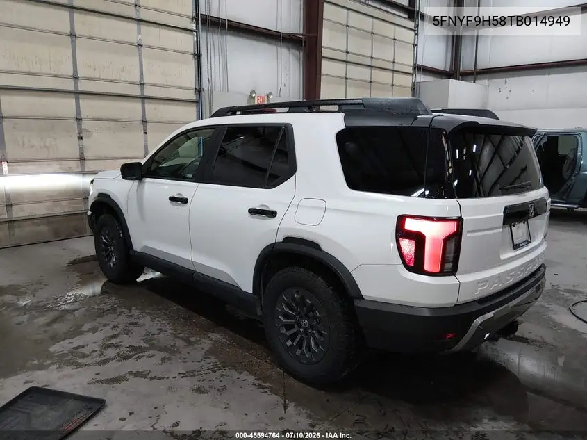 2026 Honda Passport Awd Trailsport/Awd Trailsport Blackout VIN: 5FNYF9H58TB014949 Lot: 45594764