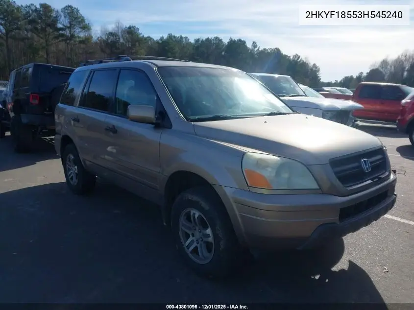 2HKYF18553H545240 2003 Honda Pilot Ex-L