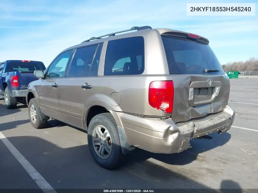 2HKYF18553H545240 2003 Honda Pilot Ex-L