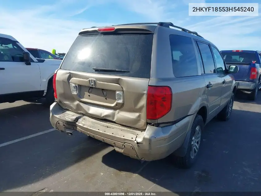 2HKYF18553H545240 2003 Honda Pilot Ex-L