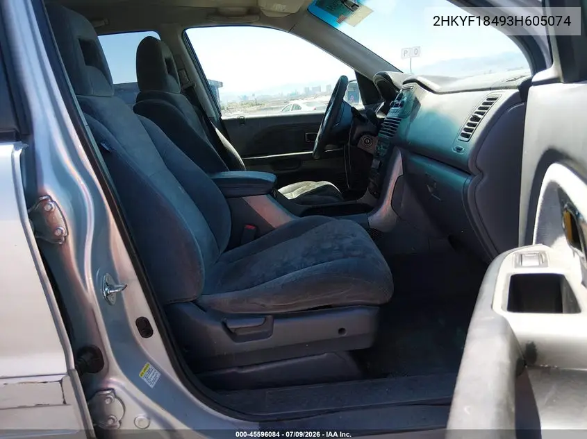 2003 Honda Pilot Ex VIN: 2HKYF18493H605074 Lot: 45596084