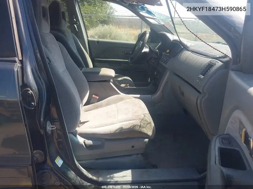 2003 Honda Pilot Ex VIN: 2HKYF18473H590865 Lot: 45618468