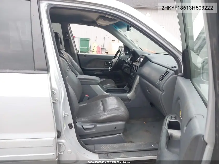 2003 Honda Pilot Ex-L VIN: 2HKYF18613H503222 Lot: 45665940