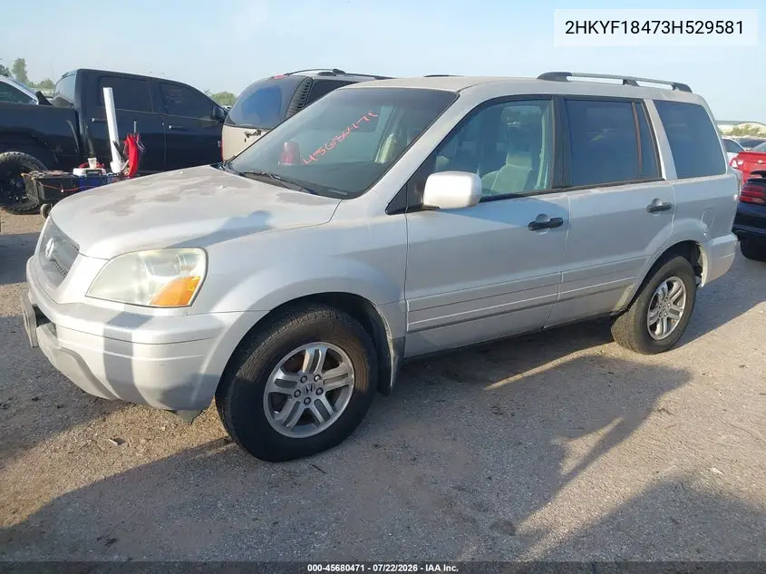 2003 Honda Pilot Ex VIN: 2HKYF18473H529581 Lot: 45680471