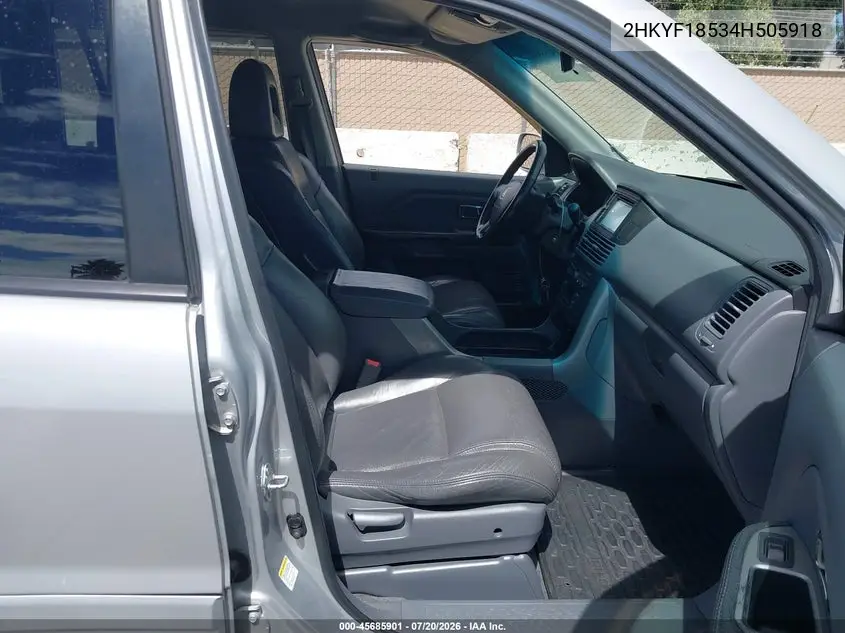 2004 Honda Pilot Ex-L VIN: 2HKYF18534H505918 Lot: 45685901