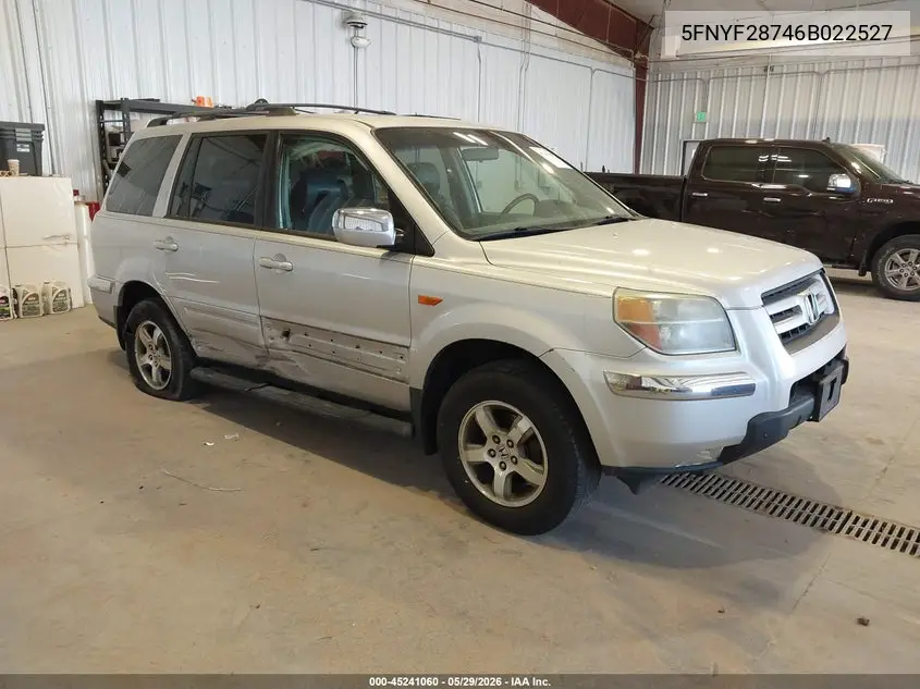 2006 Honda Pilot Ex-L VIN: 5FNYF28746B022527 Lot: 45241060