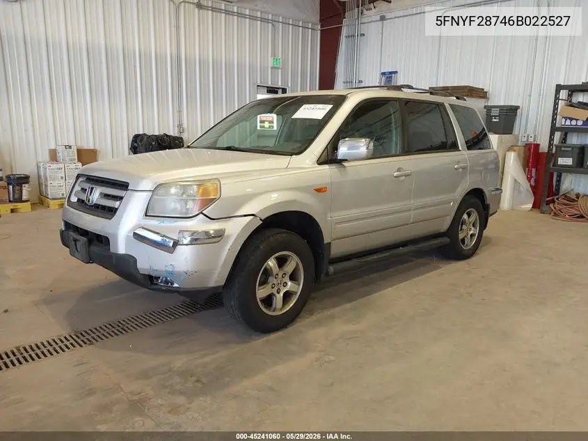 2006 Honda Pilot Ex-L VIN: 5FNYF28746B022527 Lot: 45241060