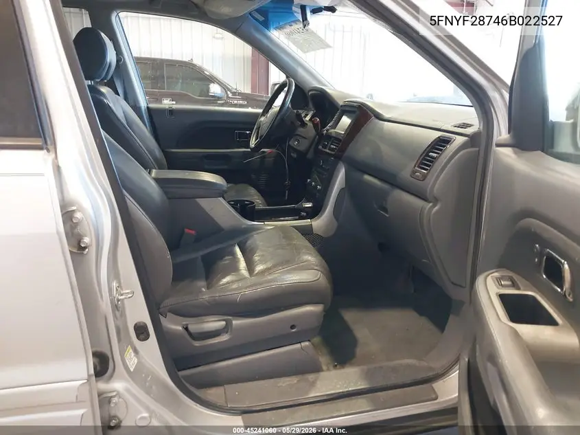 2006 Honda Pilot Ex-L VIN: 5FNYF28746B022527 Lot: 45241060