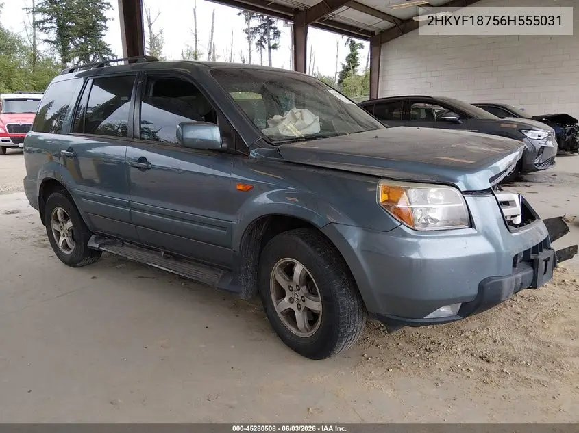 2HKYF18756H555031 2006 Honda Pilot Ex-L