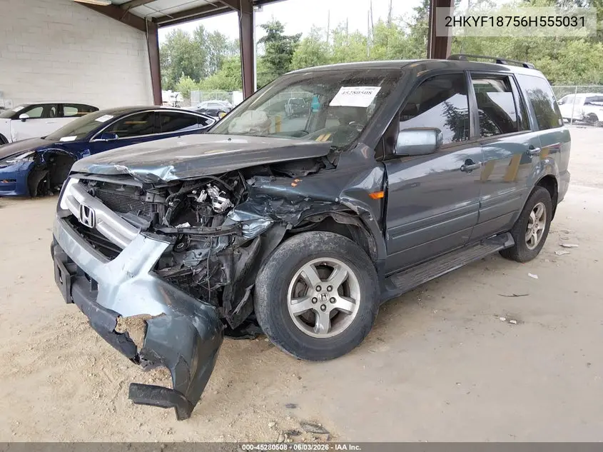 2HKYF18756H555031 2006 Honda Pilot Ex-L
