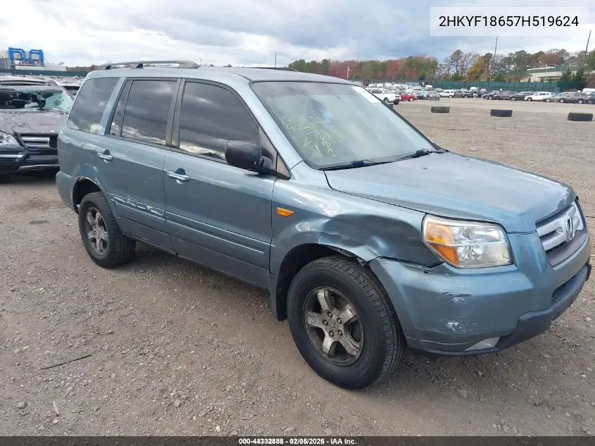 2HKYF18657H519624 2007 Honda Pilot Ex-L