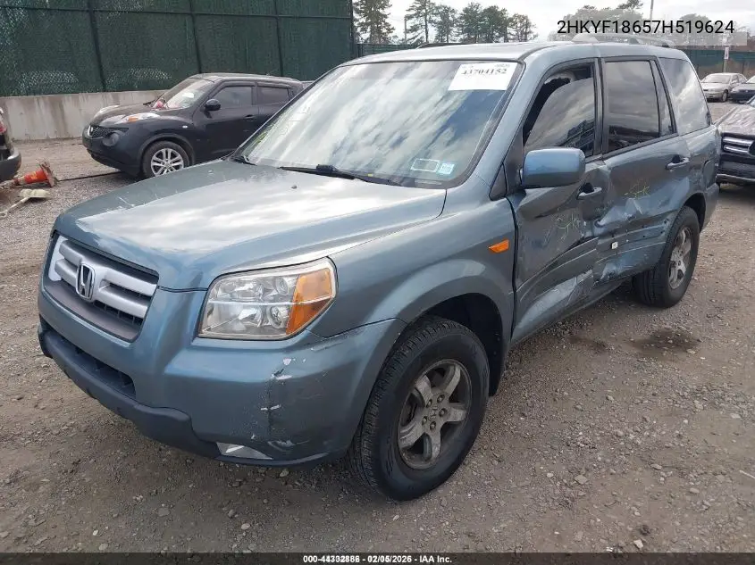 2HKYF18657H519624 2007 Honda Pilot Ex-L