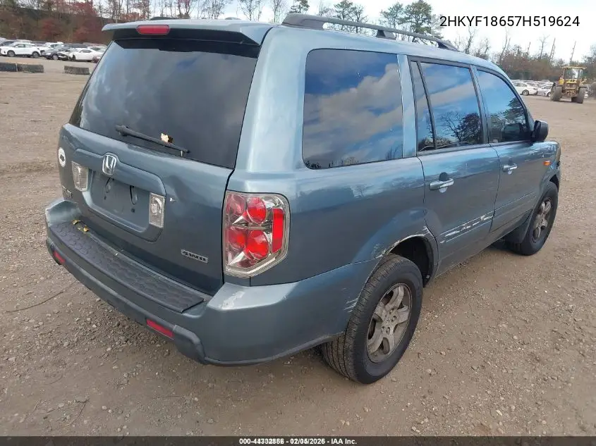 2HKYF18657H519624 2007 Honda Pilot Ex-L
