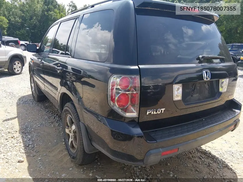 5FNYF18507B007355 2007 Honda Pilot Ex-L
