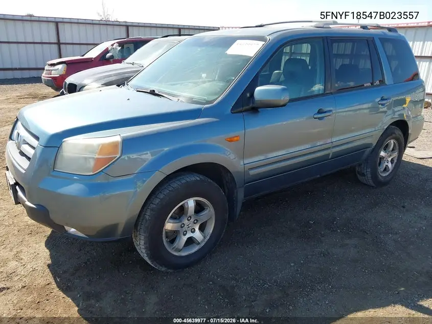 2007 Honda Pilot Ex-L VIN: 5FNYF18547B023557 Lot: 45639977