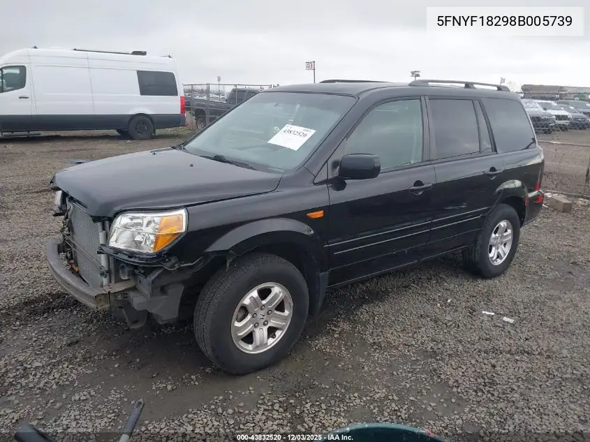 5FNYF18298B005739 2008 Honda Pilot Vp