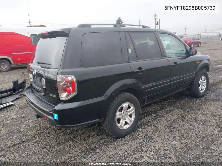 5FNYF18298B005739 2008 Honda Pilot Vp