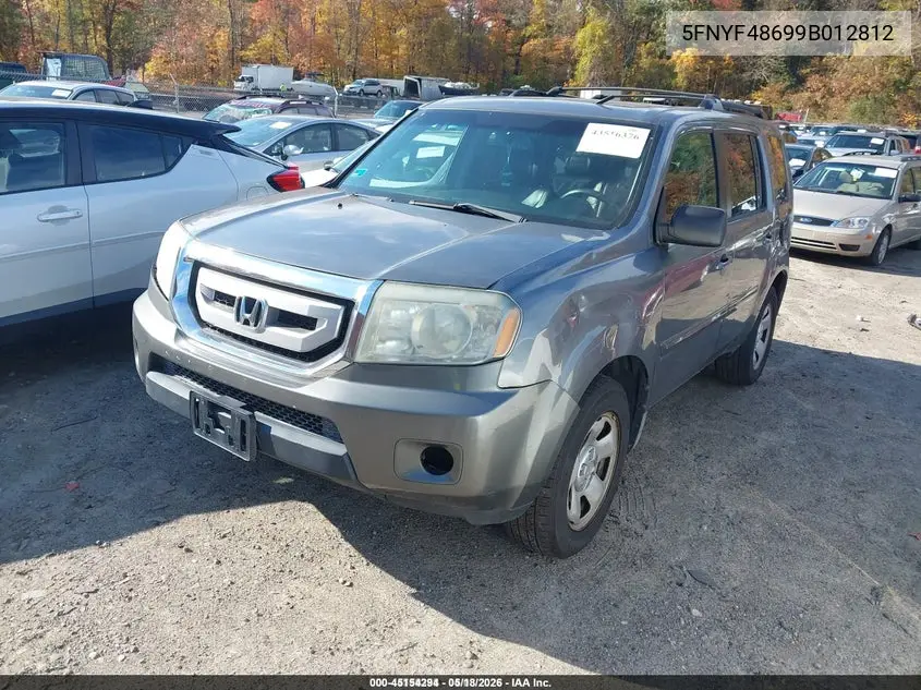 5FNYF48699B012812 2009 Honda Pilot Ex-L