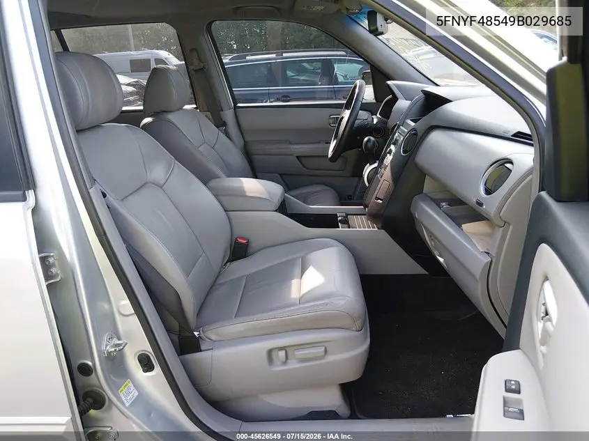 2009 Honda Pilot Ex-L VIN: 5FNYF48549B029685 Lot: 45626549