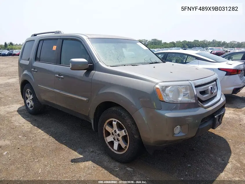 2009 Honda Pilot Touring VIN: 5FNYF489X9B031282 Lot: 45660860