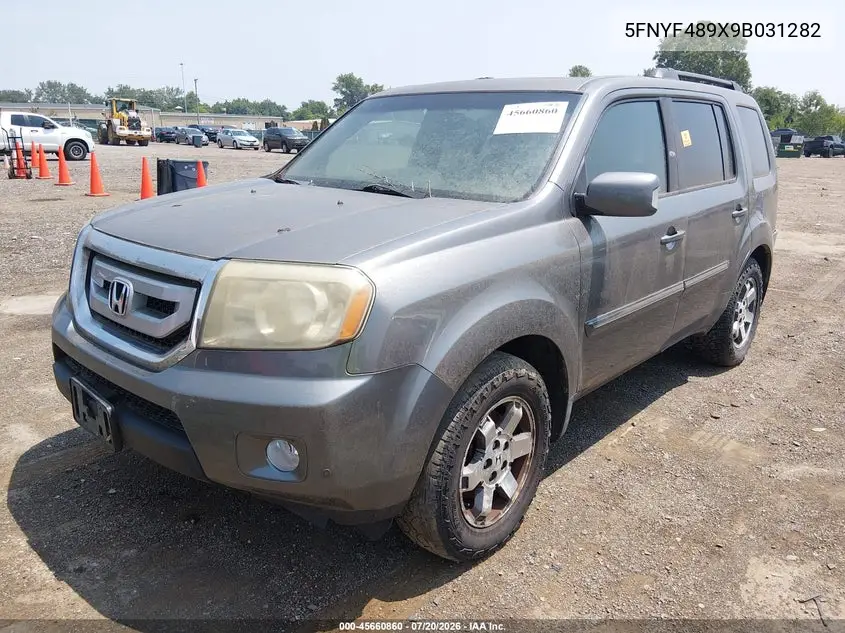 2009 Honda Pilot Touring VIN: 5FNYF489X9B031282 Lot: 45660860