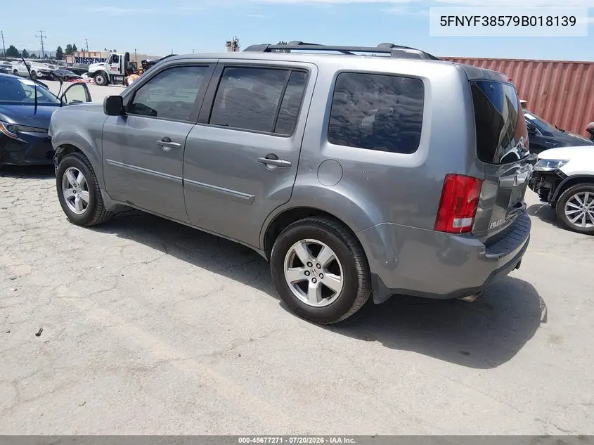 2009 Honda Pilot Ex-L VIN: 5FNYF38579B018139 Lot: 45677271