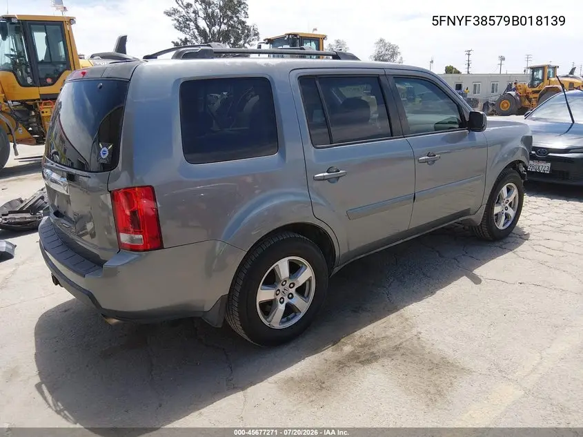 2009 Honda Pilot Ex-L VIN: 5FNYF38579B018139 Lot: 45677271