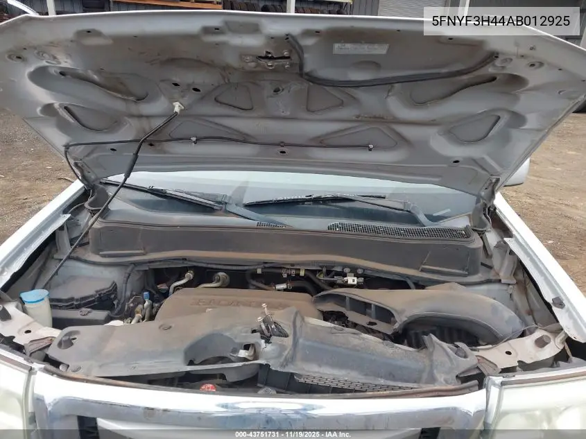 5FNYF3H44AB012925 2010 Honda Pilot Ex