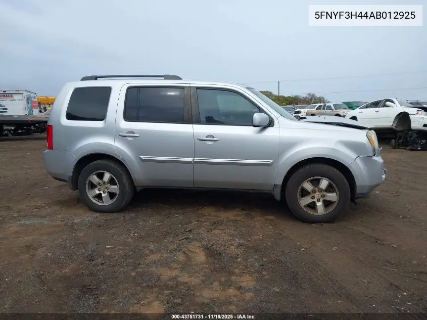 5FNYF3H44AB012925 2010 Honda Pilot Ex