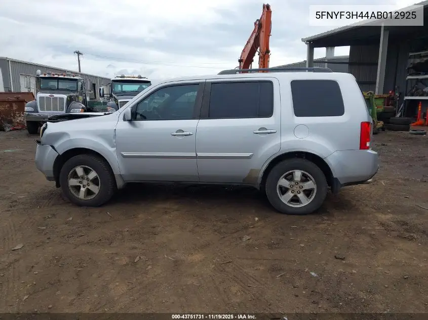 5FNYF3H44AB012925 2010 Honda Pilot Ex