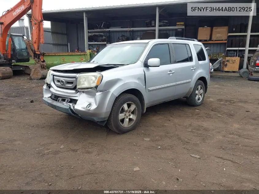 5FNYF3H44AB012925 2010 Honda Pilot Ex