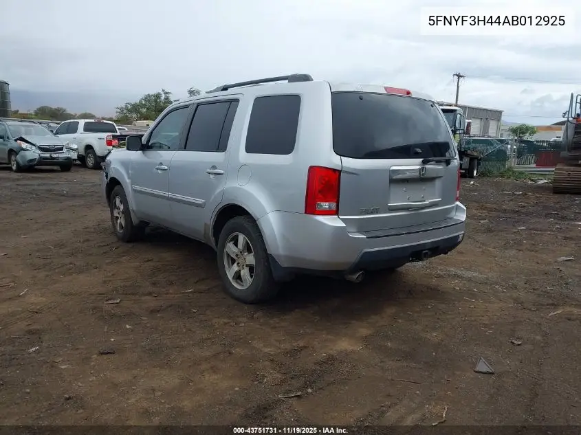 5FNYF3H44AB012925 2010 Honda Pilot Ex