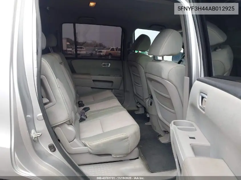 5FNYF3H44AB012925 2010 Honda Pilot Ex